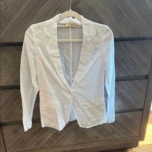 Stark X white linen blazer